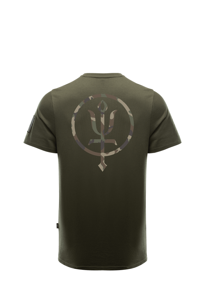 SM Cut of Out Insignia T-Shirt - Inception Camo In Khaki (GM)