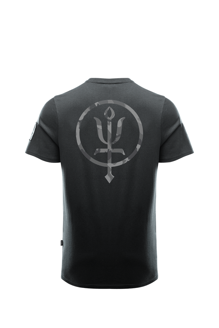 SM Cut of Out Insignia T-Shirt - Inception Camo In Charcoal Grey (GM)