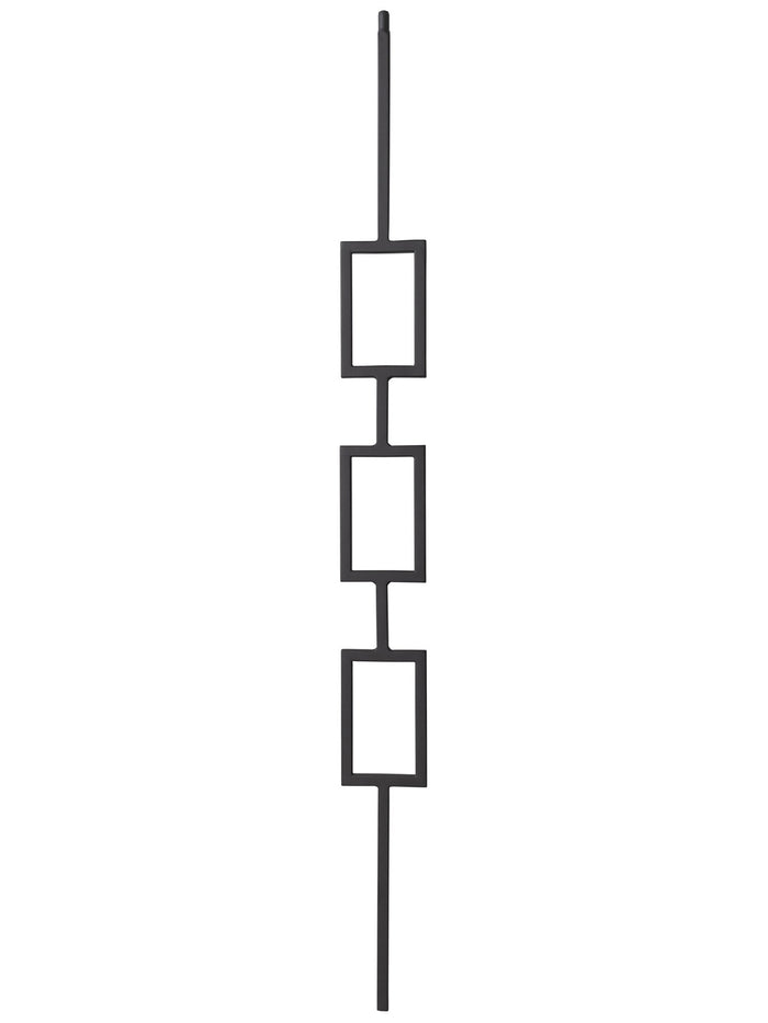 Iron Baluster 9094 - 1/2" Square - Triple Rectangle