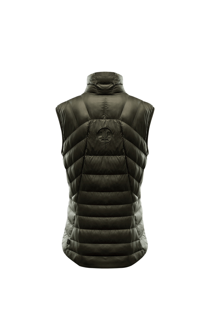 SM Cut of Out Ithax Gilet Womens In Olive Green (GM)