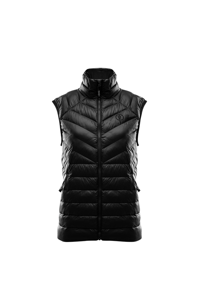 SM Cut of Out Ithax Gilet Womens In Obsidian Black (GM)