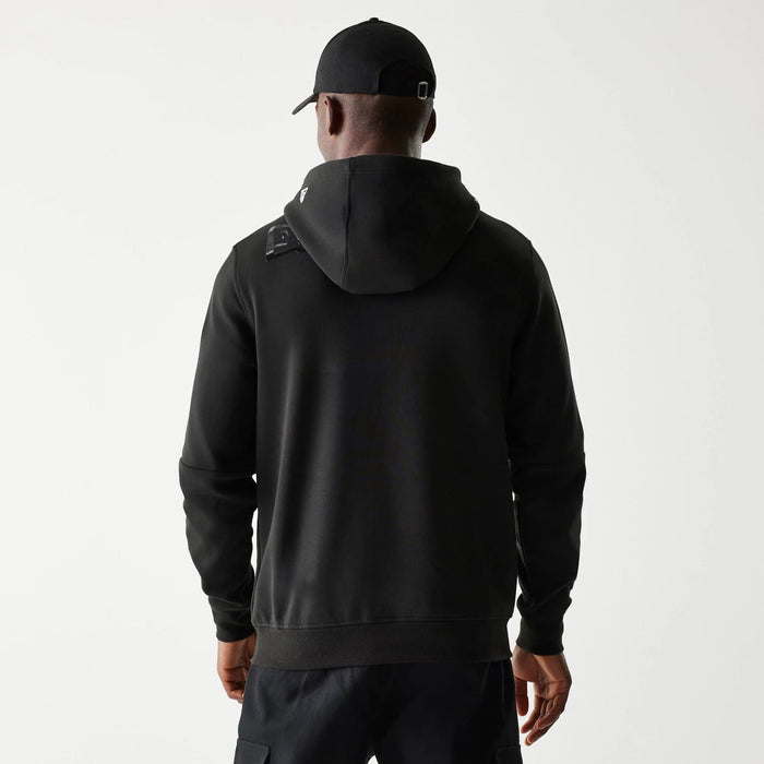 The Male model is wearing Kansas City Chiefs NFL 3RD Down Black Pullover Hoodie 2