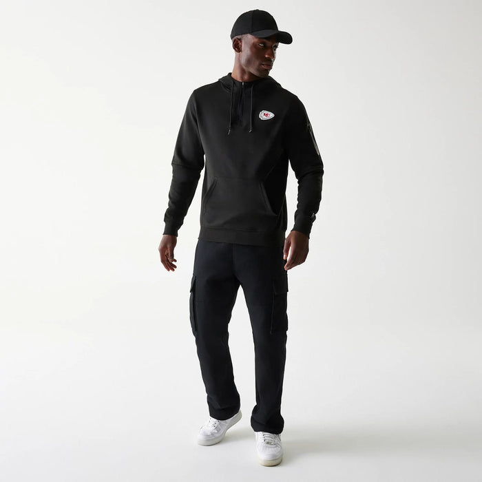 The Male model is wearing Kansas City Chiefs NFL 3RD Down Black Pullover Hoodie 8