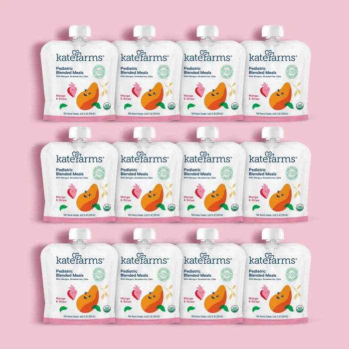 Kate Farms Pediatric Blended Meals, Mango & Strawberry, CS/12 - 811112030751-Case - LL Medico