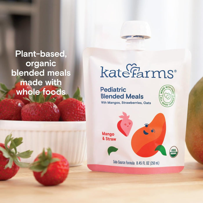 Kate Farms Pediatric Blended Meals, Mango & Strawberry, CS/12 - 811112030751-Case - LL Medico