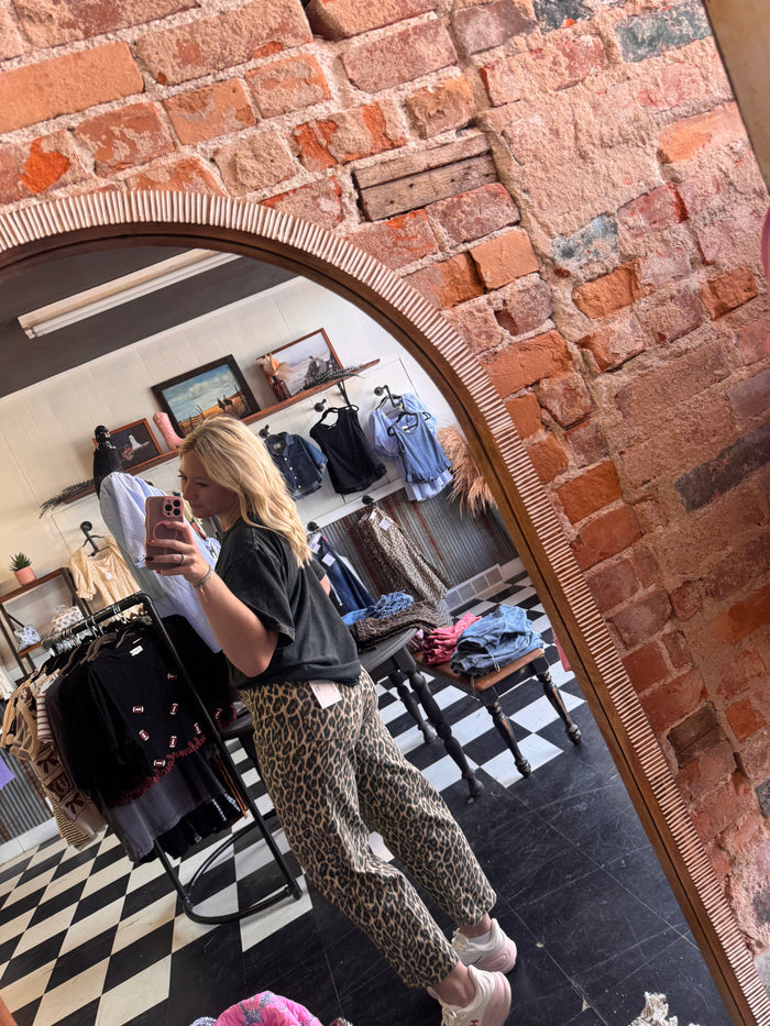 Kate Leopard Barrel Jeans