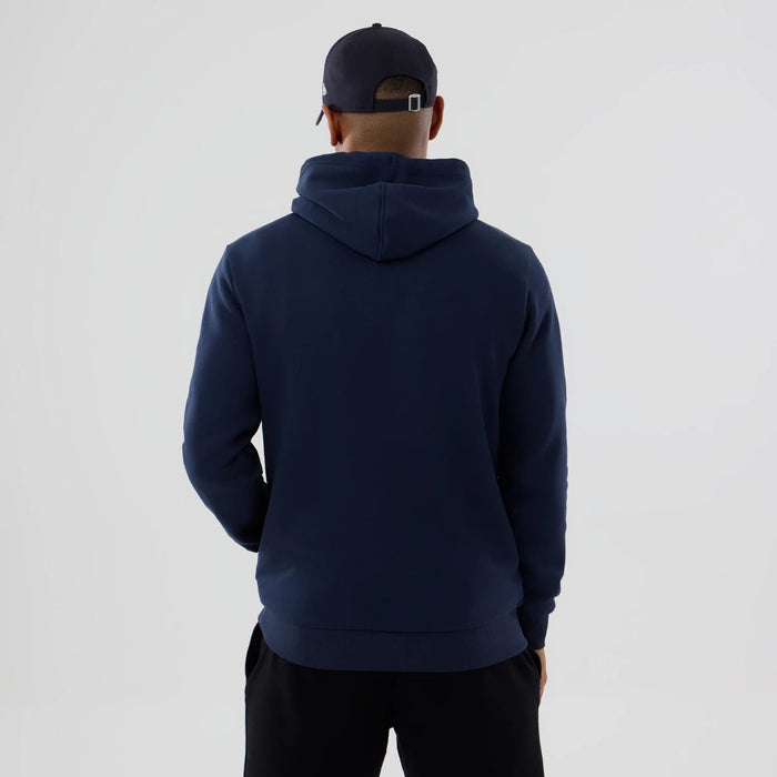 The Male model is wearing LA Angels MLB Dark Blue Pullover Hoodie 2