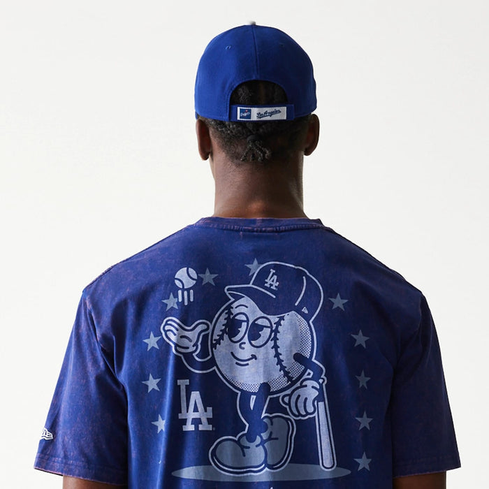 The Male model is wearing LA Dodgers MLB Character Dark Blue T-Shirt 7