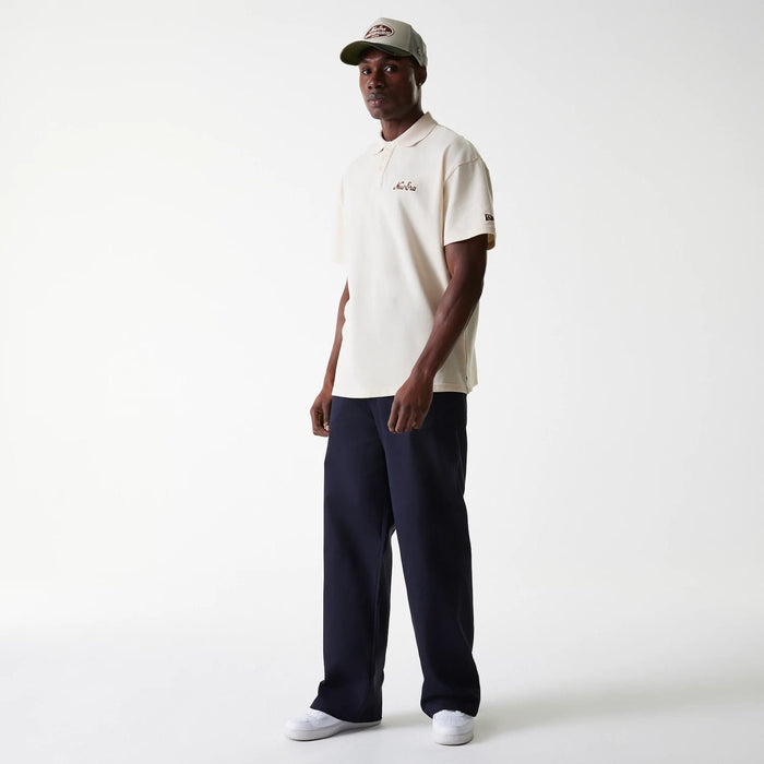 The Male model is wearing LA Dodgers MLB Navy Chino Trousers 8
