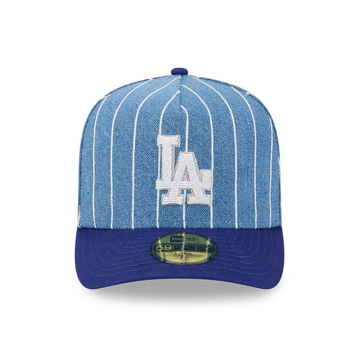 This is a LA Dodgers MLB Parallel Dark Blue 59FIFTY A-Frame Fitted Cap 4