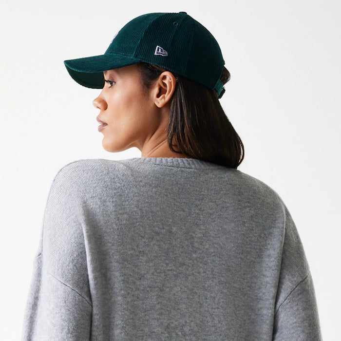 The Female model is wearing LA Dodgers Womens MLB Knit Grey Crew Neck Sweater 5
