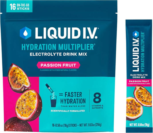 Liquid I.V. Hydration Multiplier Electrolyte Drink Mix, Passion Fruit, 0.56 oz - LVM-6002-Box - LL Medico