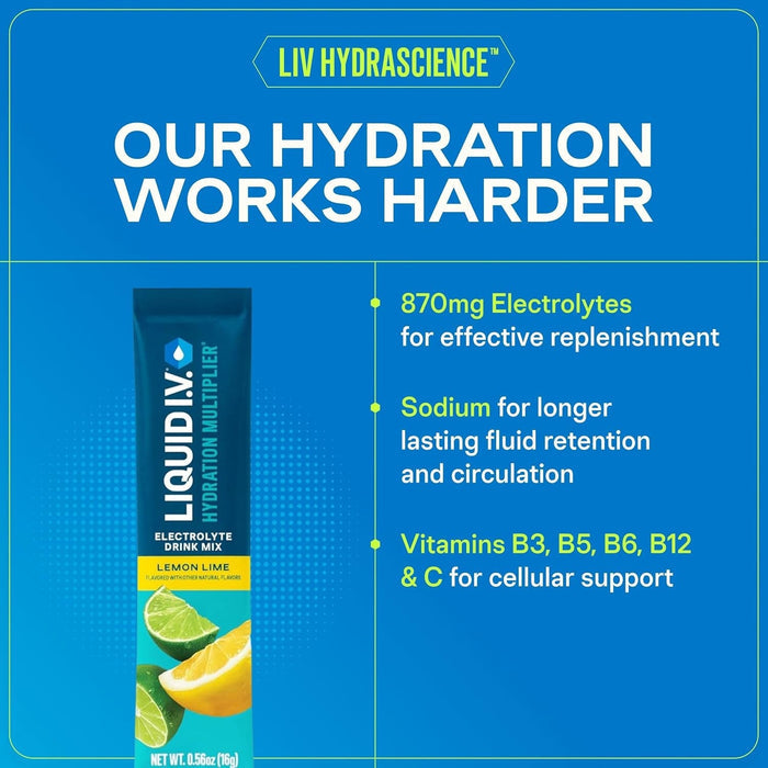 Liquid I.V. Hydration Multiplier Electrolyte Drink Mix, Passion Fruit, 0.56 oz - LVM-6002-Box - LL Medico