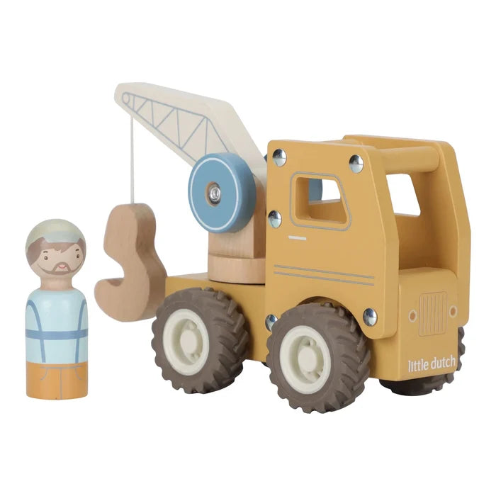 Little Dutch Wooden Crane Truck