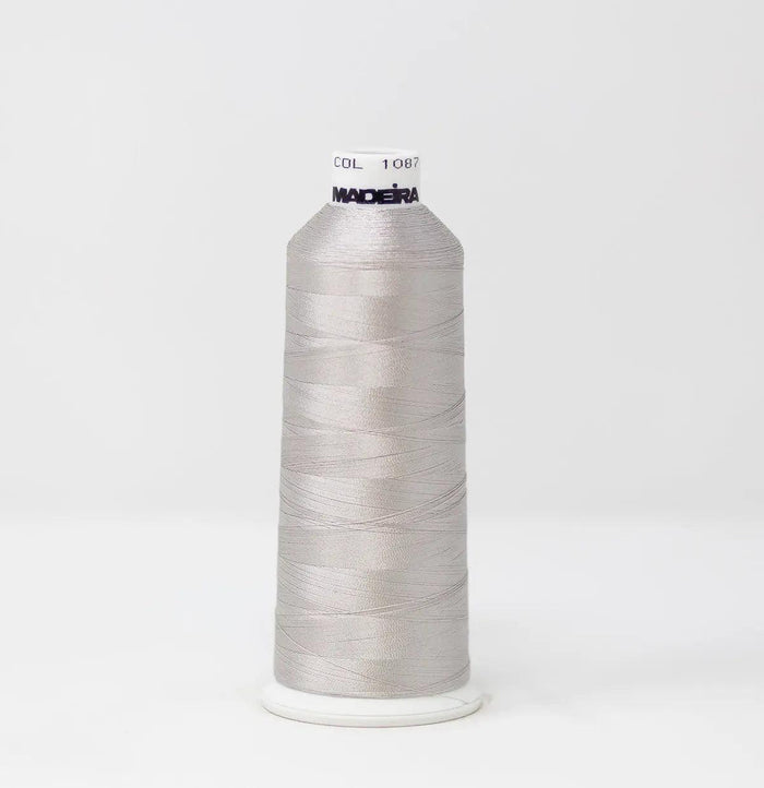Madeira Rayon 1087 Silver Birch Embroidery Thread 5500 Yards