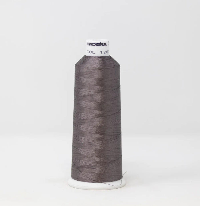 Madeira Rayon 1287 Gun Metal Embroidery Thread 5500 Yards