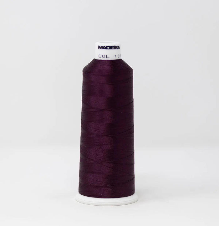 Madeira Rayon 1386 Eggplant Embroidery Thread 5500 Yards