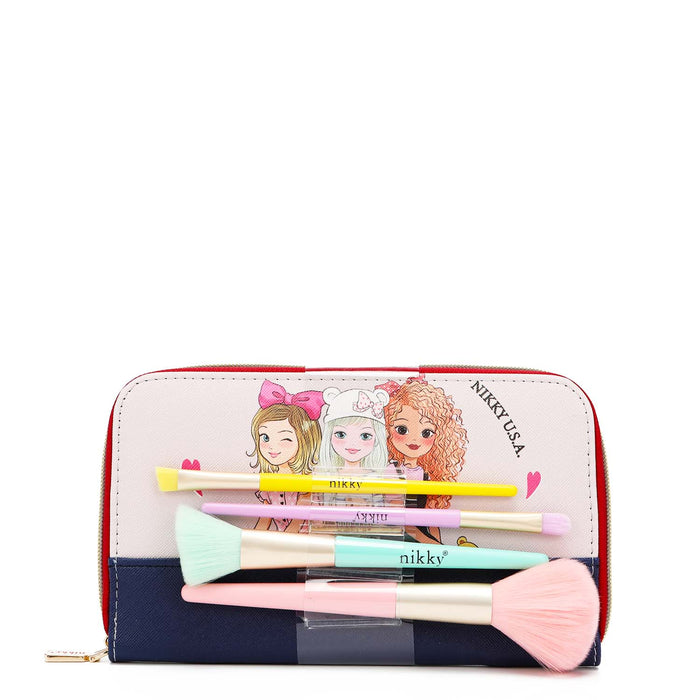 MAKEUP BRUSH SET WITH POUCH
