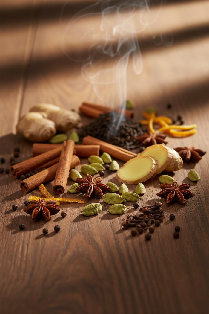 Puneta Coffee Co. Masala Chai loose leaf tea package on a white background