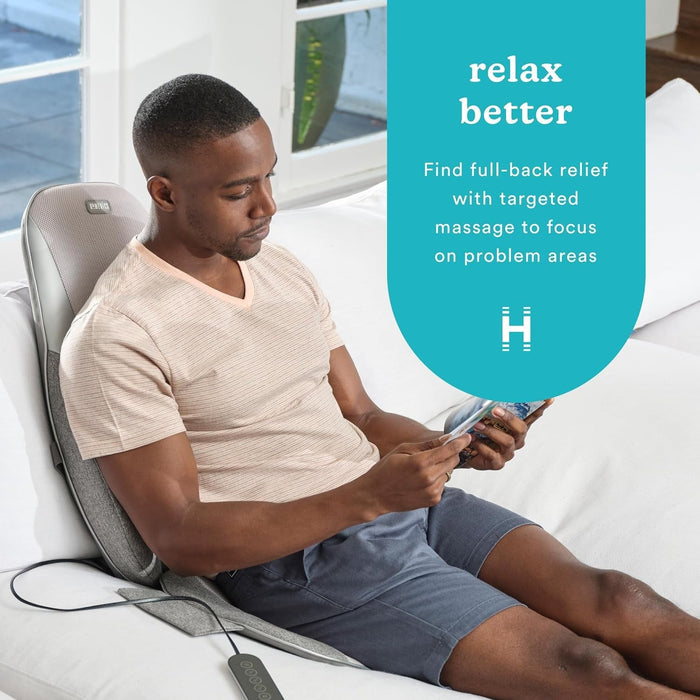 Massage Cushion with Heat HoMedics Shiatsu Pro 5 5/16 X 17 1/2 X 24 1/2" - MCS-382HJ-Single - LL Medico