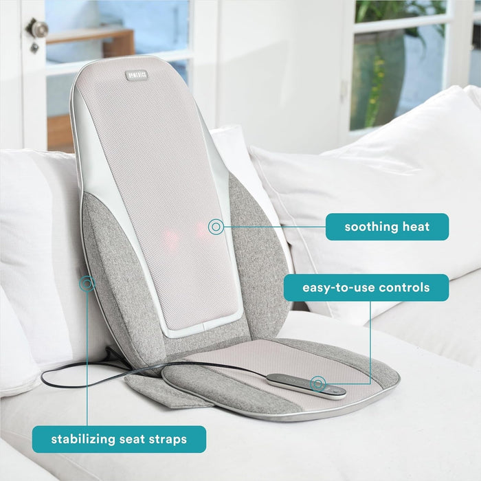 Massage Cushion with Heat HoMedics Shiatsu Pro 5 5/16 X 17 1/2 X 24 1/2" - MCS-382HJ-Single - LL Medico