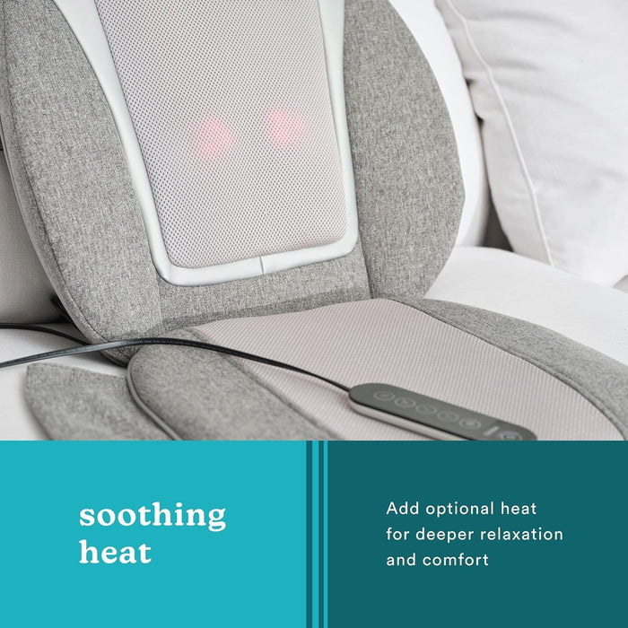 Massage Cushion with Heat HoMedics Shiatsu Pro 5 5/16 X 17 1/2 X 24 1/2" - MCS-382HJ-Single - LL Medico