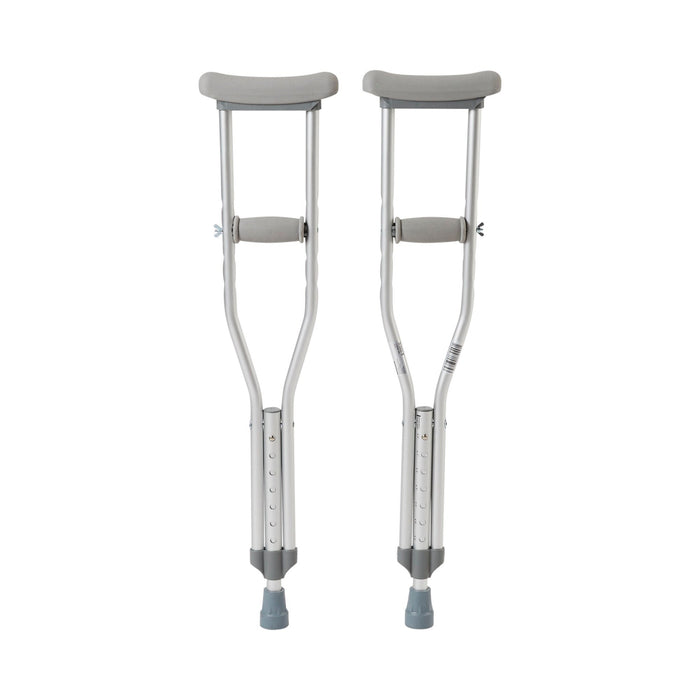 McKesson Aluminum Pediatric Underarm Crutches, 4' to 4'6" User Height, 175 lb Capacity - 146-10416-1-Pair - LL Medico