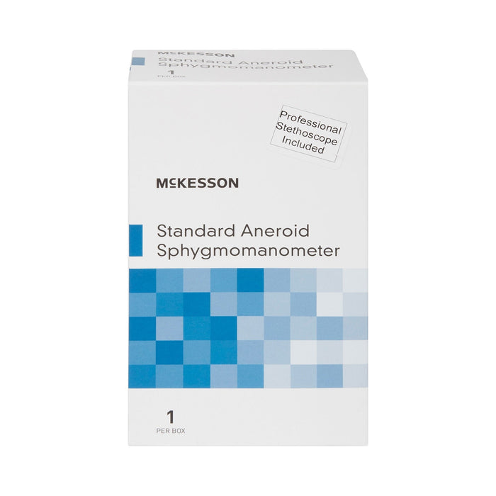McKesson Aneroid Blood Pressure Monitor and Stethoscope Set, Adult - 775-660-11ANMM-Single - LL Medico