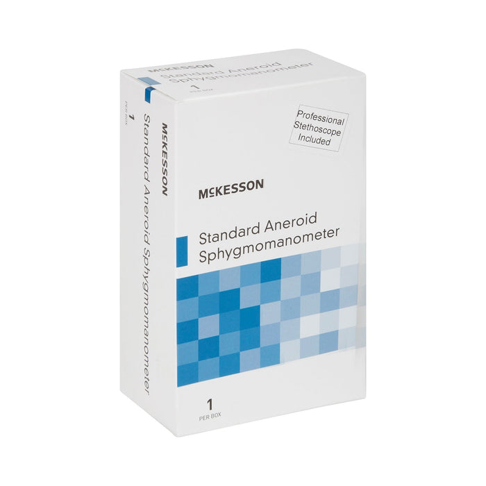 McKesson Aneroid Blood Pressure Monitor and Stethoscope Set, Adult - 775-660-11ANMM-Single - LL Medico