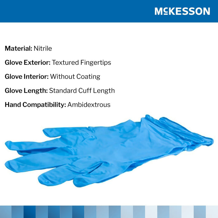 McKesson Confiderm 4.5C Nitrile Exam Gloves, Powder-Free, Textured, Non-Sterile