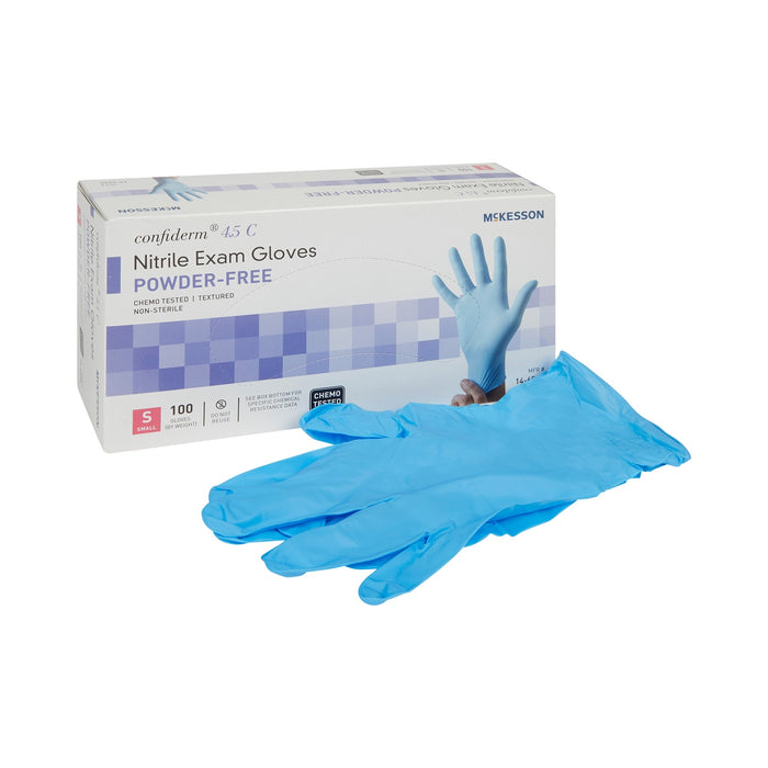 McKesson Confiderm 4.5C Nitrile Exam Gloves, Powder-Free, Textured, Non-Sterile