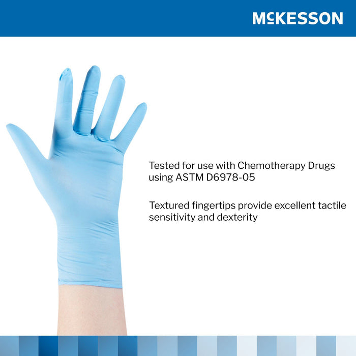 McKesson Confiderm 4.5C Nitrile Exam Gloves, Powder-Free, Textured, Non-Sterile