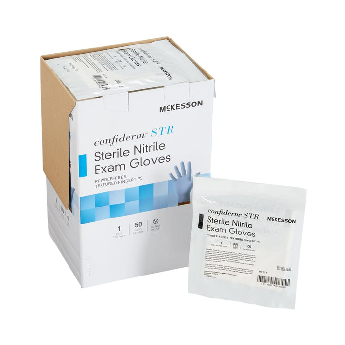 McKesson Confiderm STR Sterile Nitrile Exam Gloves, Powder-Free - 14-6NSTR2-Pair - LL Medico