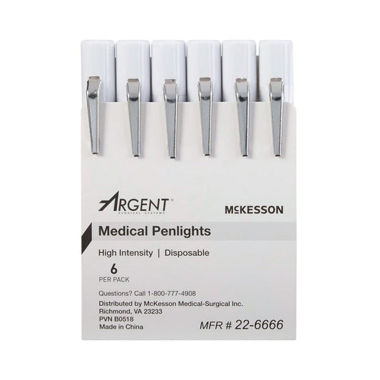 McKesson Disposable Penlight, White Light, 4.5" - 22-6666-Single - LL Medico