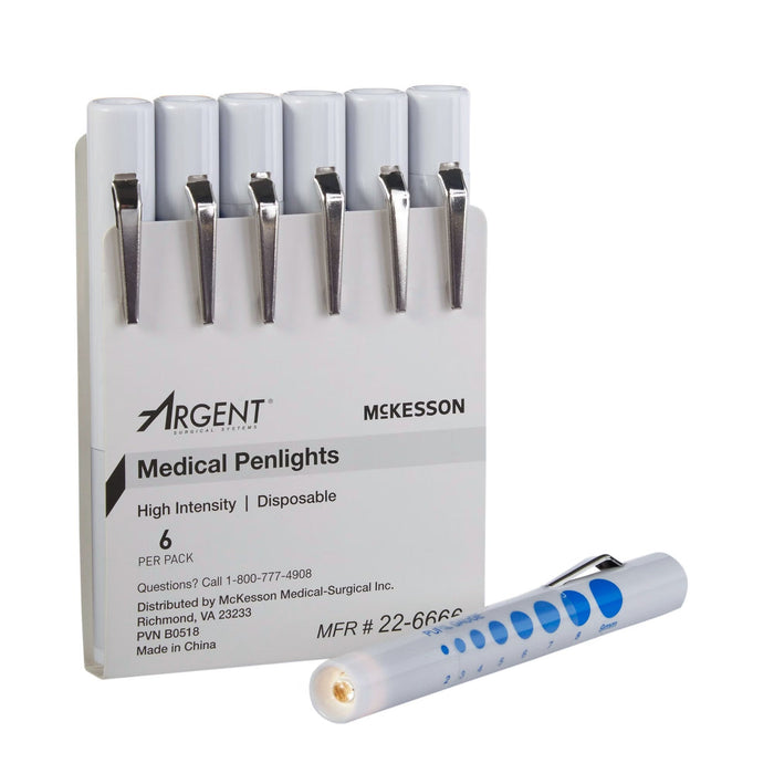 McKesson Disposable Penlight, White Light, 4.5" - 22-6666-Single - LL Medico