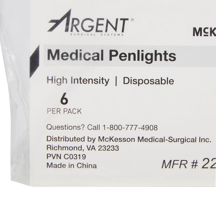 McKesson Disposable Penlight, White Light, 4.5" - 22-6666-Single - LL Medico