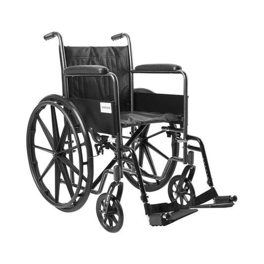 McKesson Dual Axle Wheelchair, Full Length Arm, Swing-Away Footrest, 18" Seat, 300 lb Capacity - 146-SSP218FA-SF-Single - LL Medico