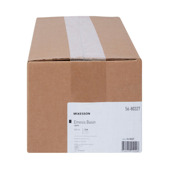 McKesson Emesis Basin, Plastic, Graphite, 16 oz, 8.5" x 4" x 2" - 56-80327-Single - LL Medico