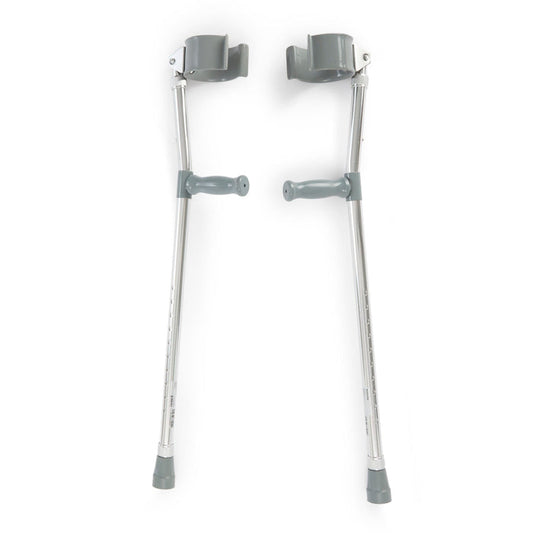 McKesson Forearm Crutches, Adjustable, Steel Frame, 300 lb Capacity - 146-10403-Box - LL Medico