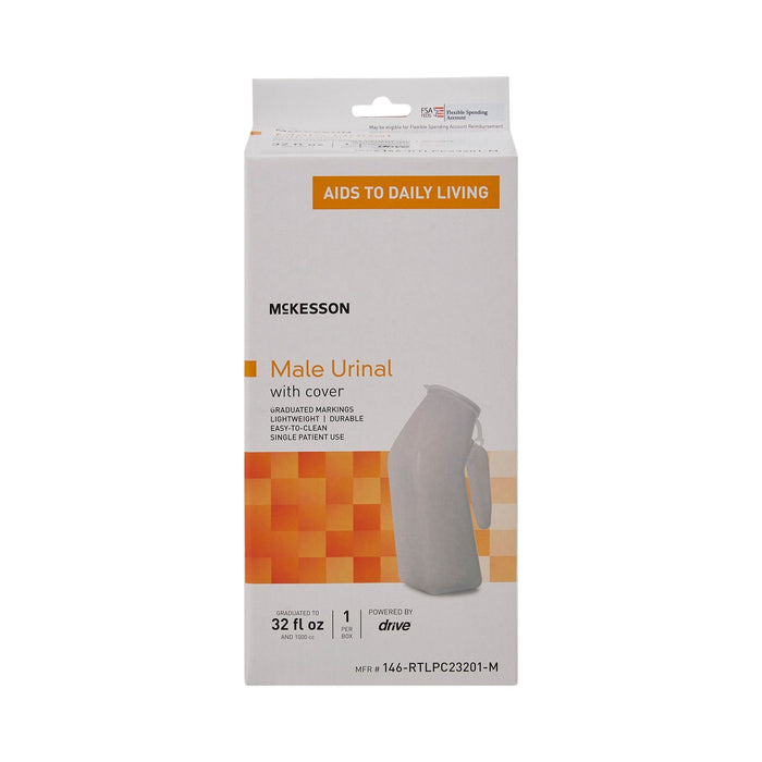 McKesson Male Urinal with Closure, 32 oz - 146-RTLPC23201-M-Single - LL Medico