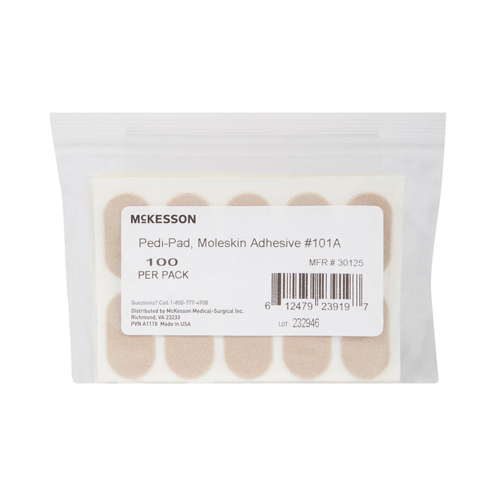 McKesson Pedi-Pad Beige Protective Pad, Regular Size, Pack of 100 - 30137-Pack - LL Medico