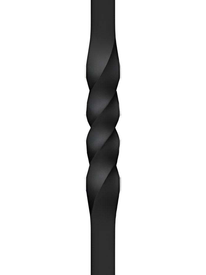 Mega Iron Baluster 9902 - 3/4" Square - Double Twist