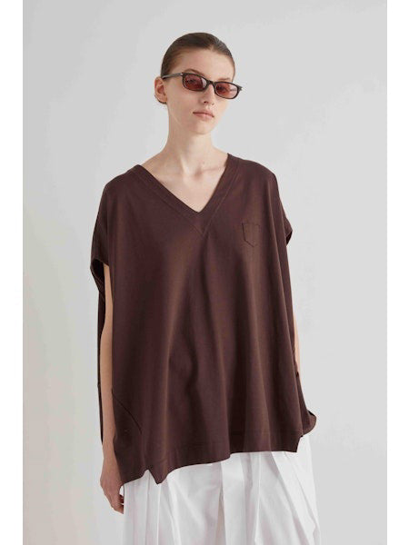 The MEIMEIJ Oversized Cotton T-Shirt in Black features a solid black, minimal design with a boxy silhouette—classic simplicity from the MEIMEIJ brand.
