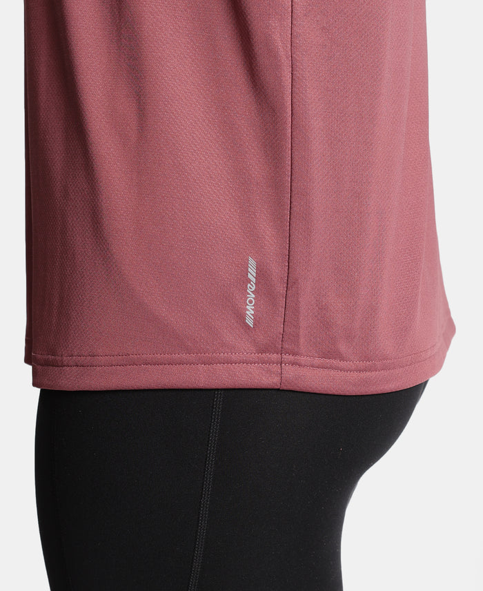 Microfiber Fabric Oversized Fit Half Sleeve Breathable Mesh T-Shirt - Wild Ginger
