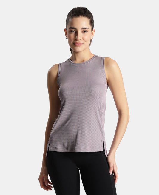 Microfiber Fabric Regular Fit Tank Top with StayDry Treatment - Gray Ridge