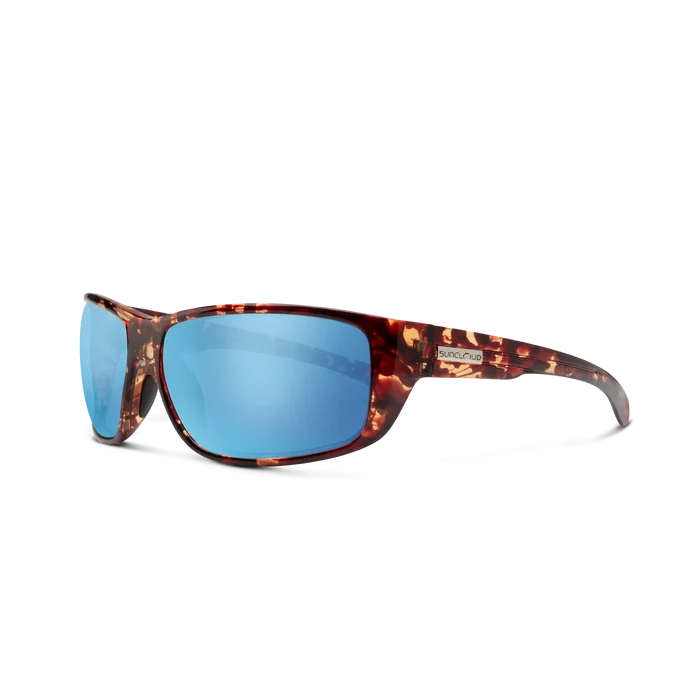 Tortoise + Polarized Aqua Mirror Lens