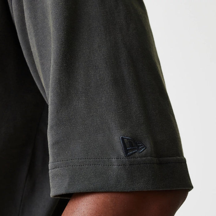 The Male model is wearing Milwaukee Bucks NBA Washed Graphic Grey T-Shirt 7