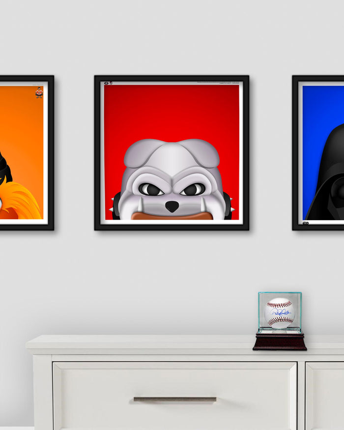 Minimalist Hairy Dawg Mascot Peeker Art Print
