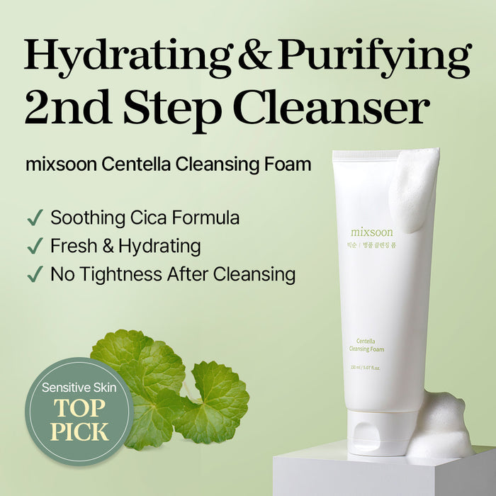 mixsoon Daily Cica Routine for Sensitive Skin