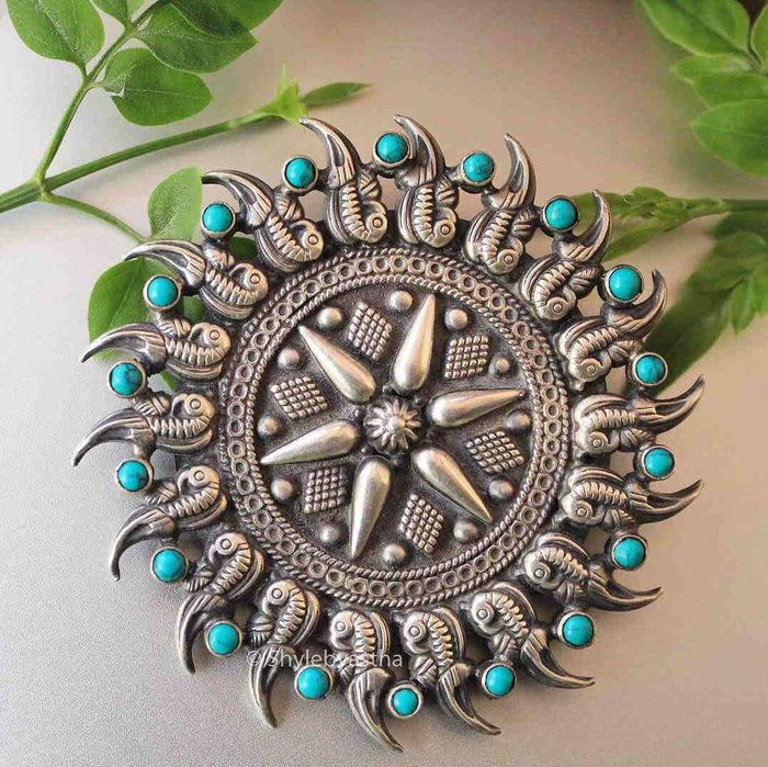 Mizoya Mini Parrot Turquoise Pendant